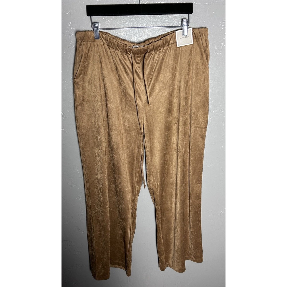 Women's Autres‎ Filles Pull On Velour Pants Drawstring Inseam 28 Size L Classic